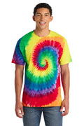 Mens Tie-Dye Short Sleeve Crewneck T-Shirt - Rainbow