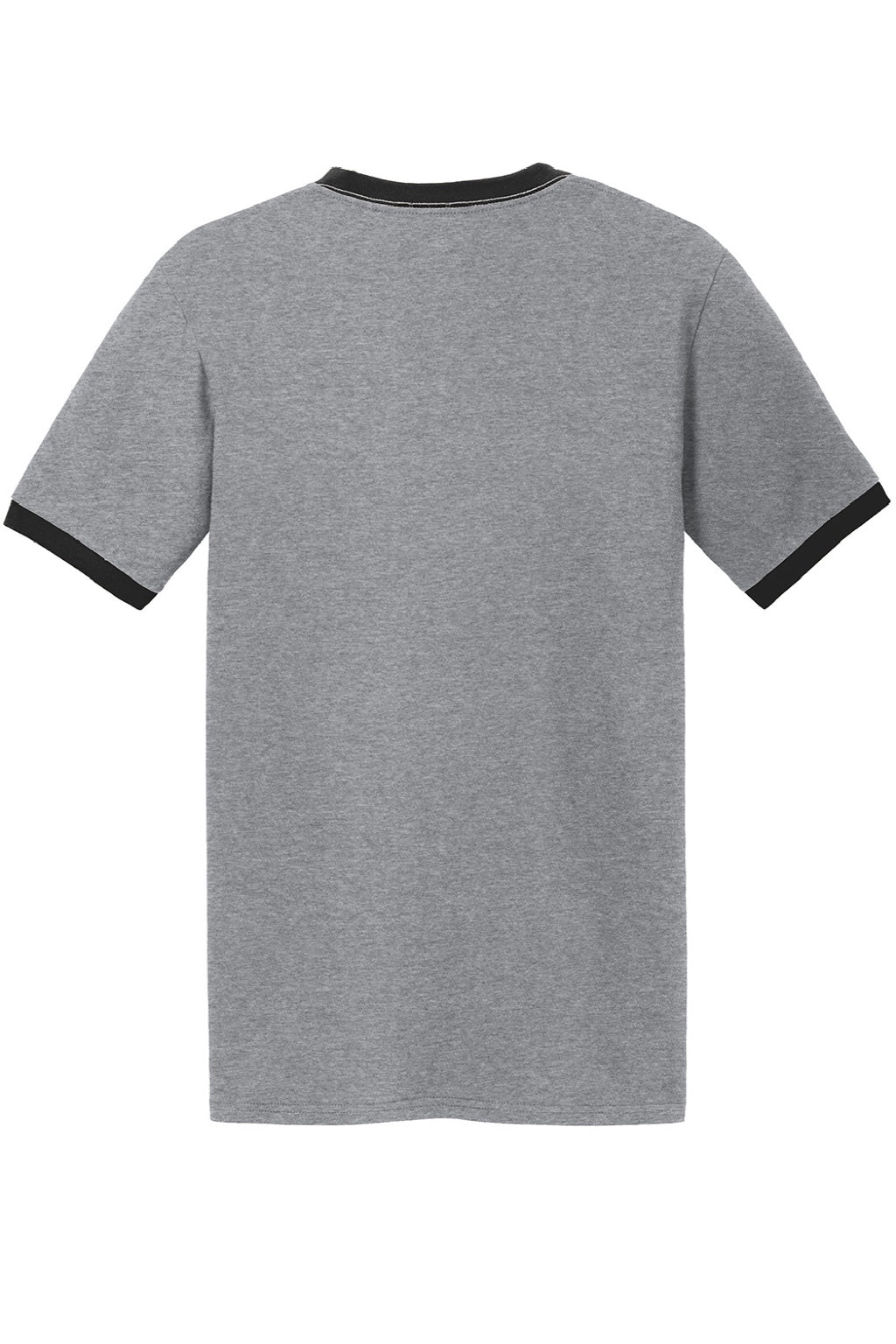 Mens Core Ringer Short Sleeve Crewneck T-Shirt - Heather Grey/Jet Black