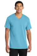 Mens Core Short Sleeve V-Neck T-Shirt - Aquatic Blue