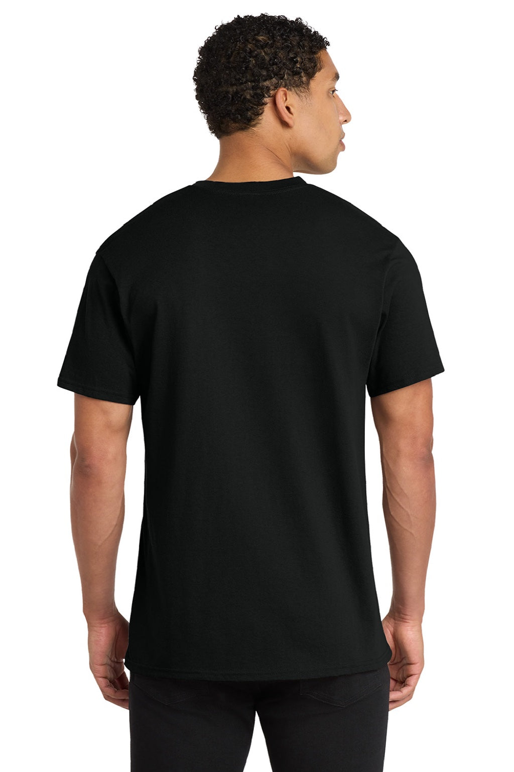 Mens Core Short Sleeve V-Neck T-Shirt - Jet Black