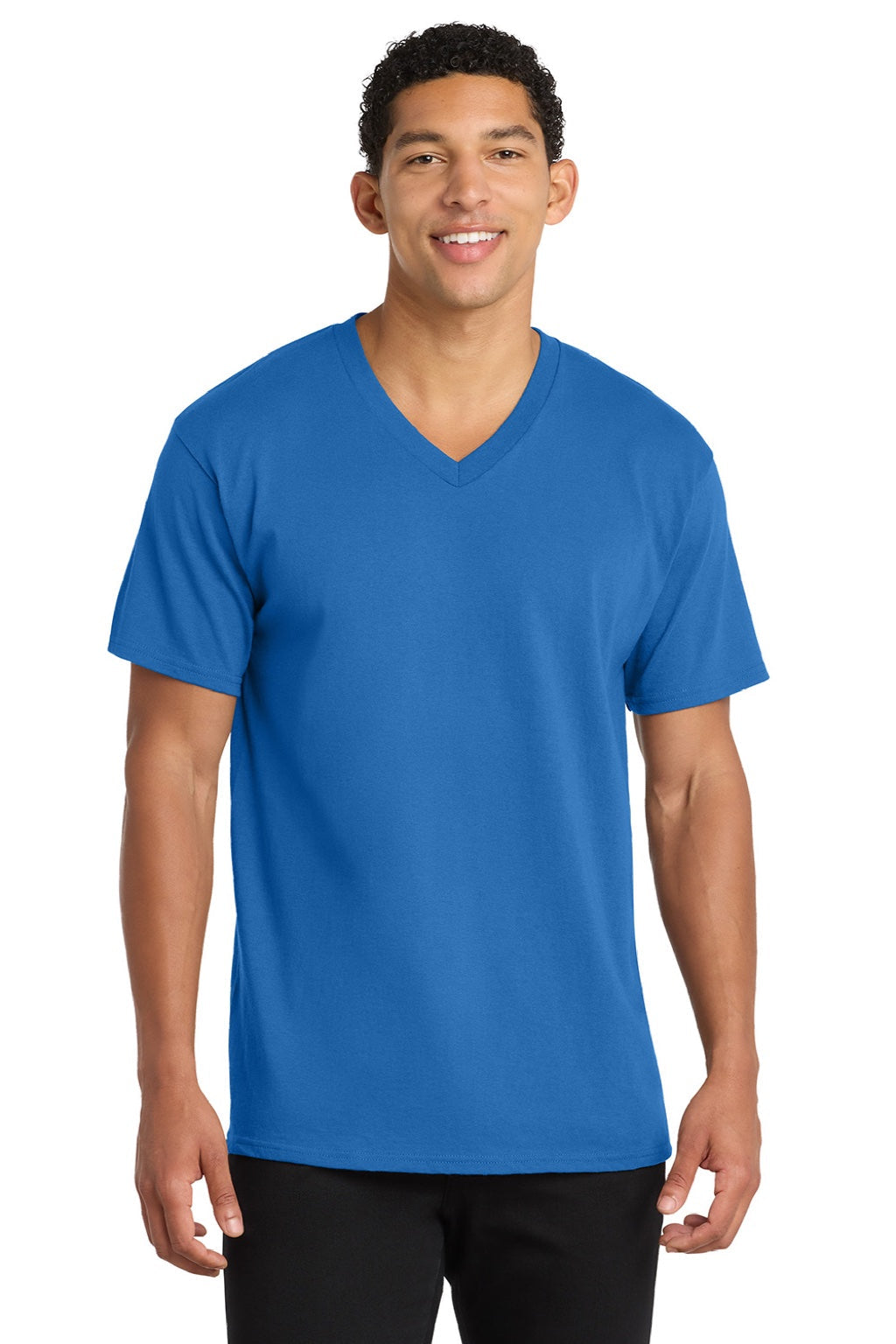 Mens Core Short Sleeve V-Neck T-Shirt - Royal Blue