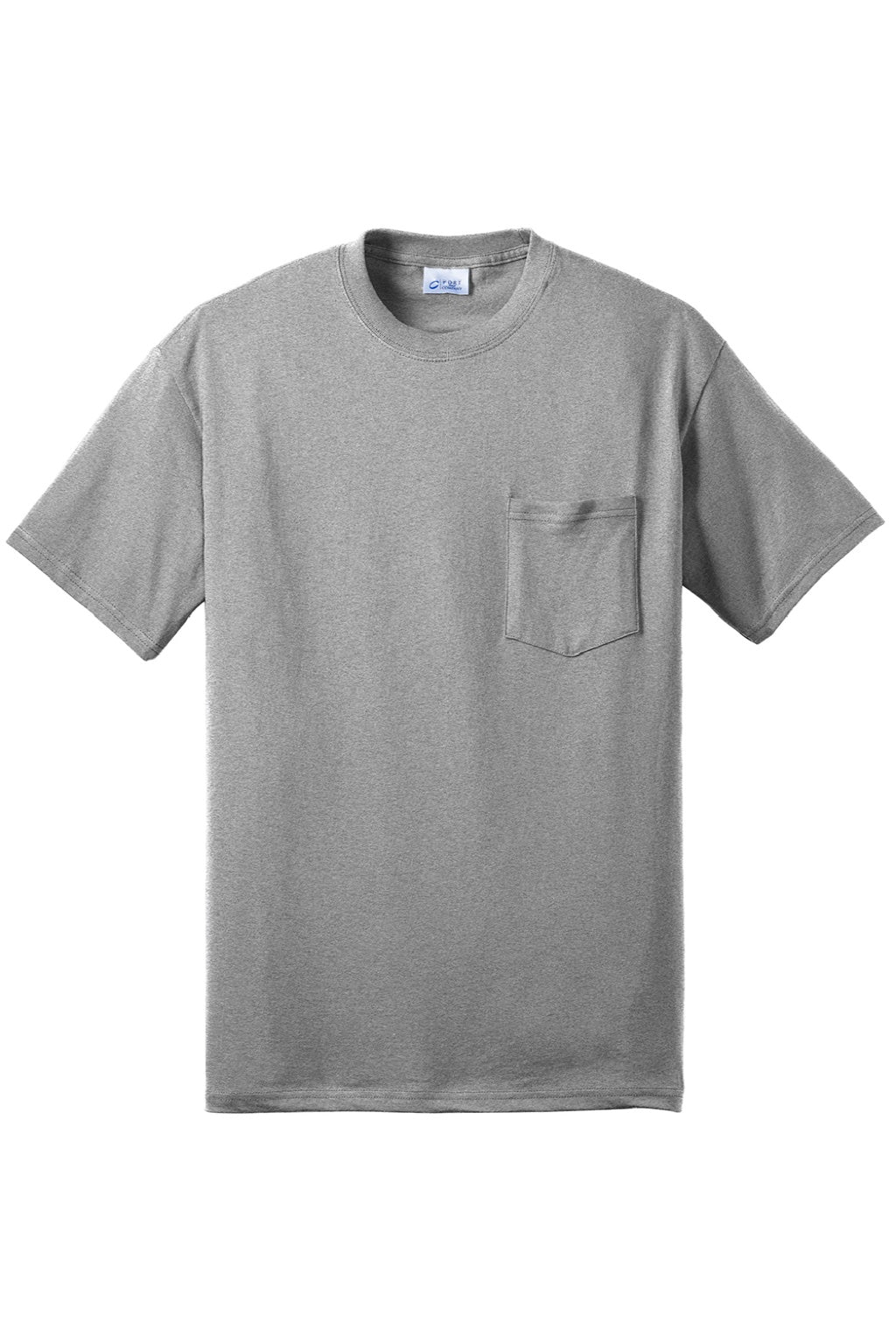 Mens Core Short Sleeve Crewneck T-Shirt w/ Pocket - Heather Grey