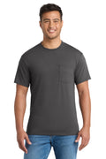 Mens Core Short Sleeve Crewneck T-Shirt w/ Pocket - Charcoal Grey