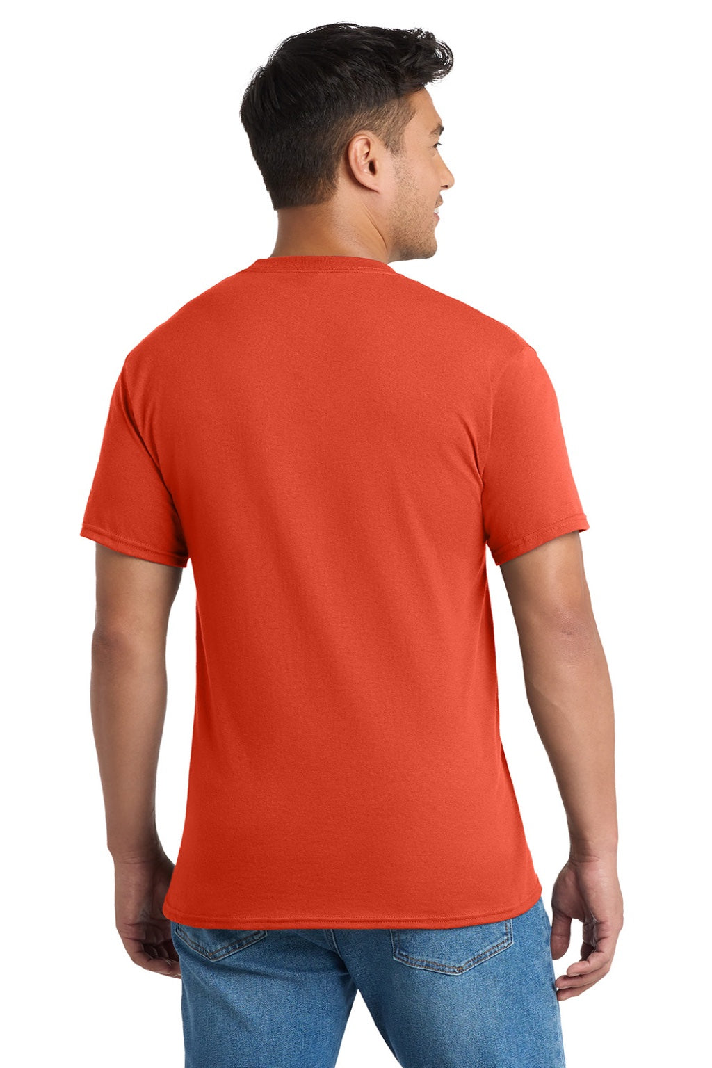 Mens Core Short Sleeve Crewneck T-Shirt w/ Pocket - Orange