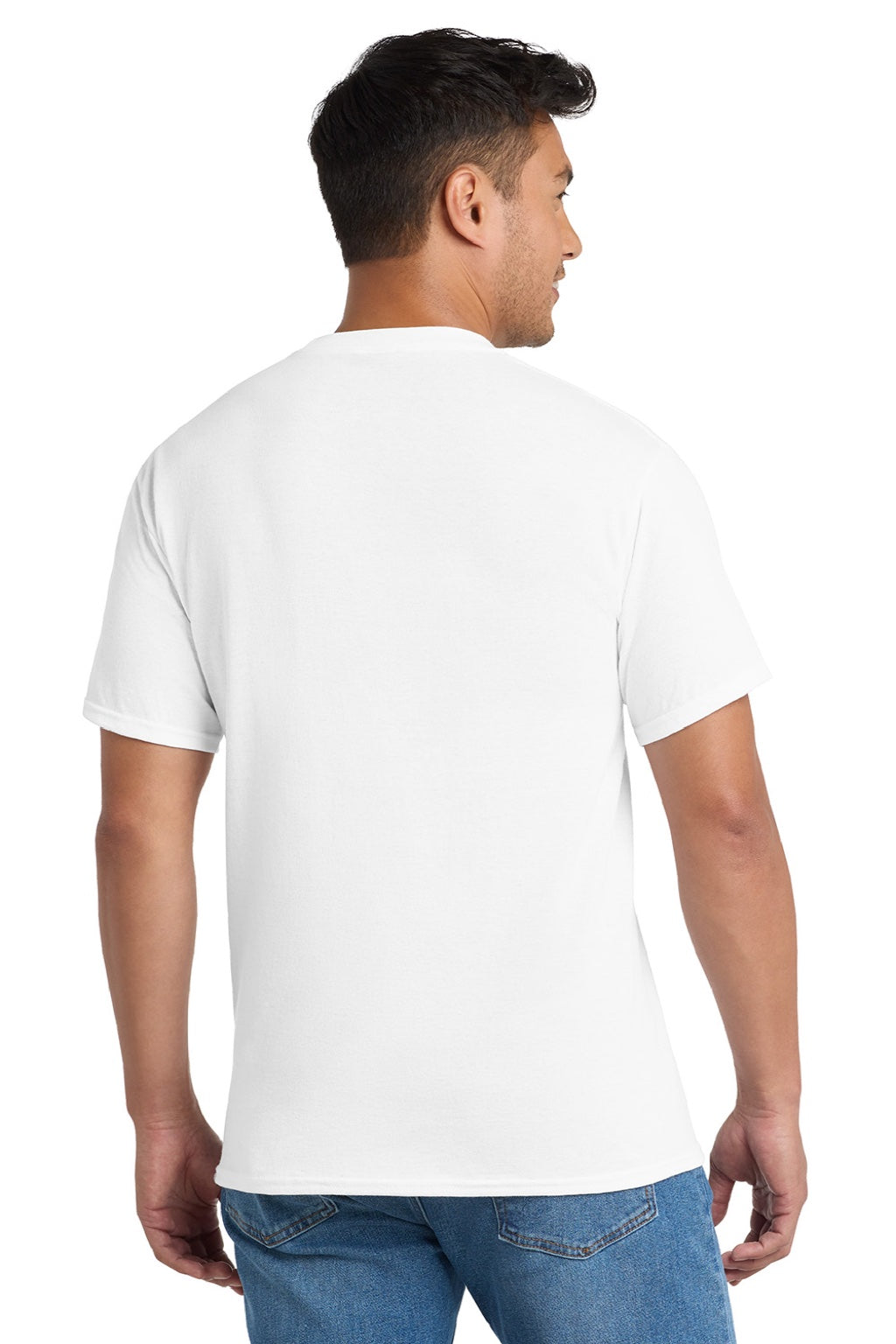 Mens Core Short Sleeve Crewneck T-Shirt w/ Pocket - White