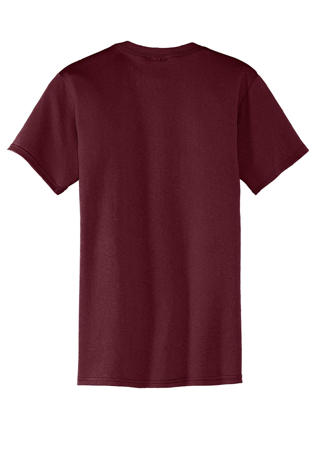 Mens Core Short Sleeve Crewneck T-Shirt w/ Pocket - Athletic Maroon