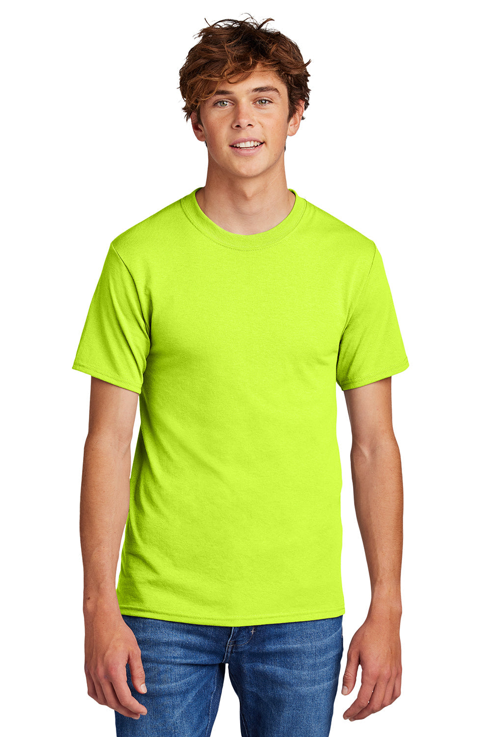 Mens Core Short Sleeve Crewneck T-Shirt - Safety Green