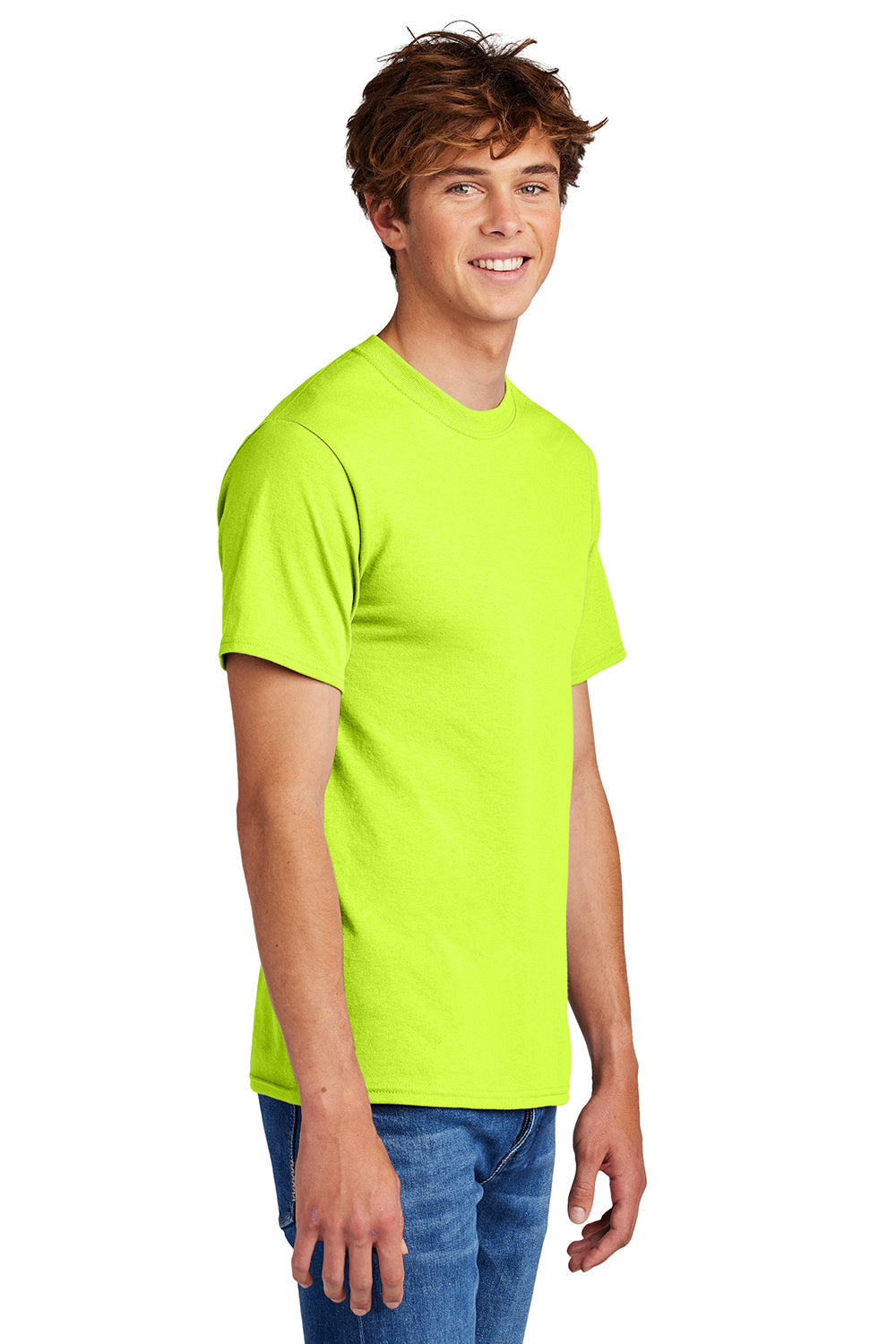 Mens Core Short Sleeve Crewneck T-Shirt - Safety Green