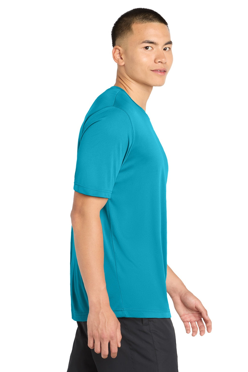 Sport-Tek Mens Competitor Moisture Wicking Short Sleeve Crewneck T-Shirt - Atomic Blue