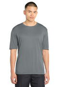 Sport-Tek Mens Competitor Moisture Wicking Short Sleeve Crewneck T-Shirt - Concrete Grey