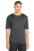 Sport-Tek Mens Competitor Moisture Wicking Short Sleeve Crewneck T-Shirt - Iron Grey