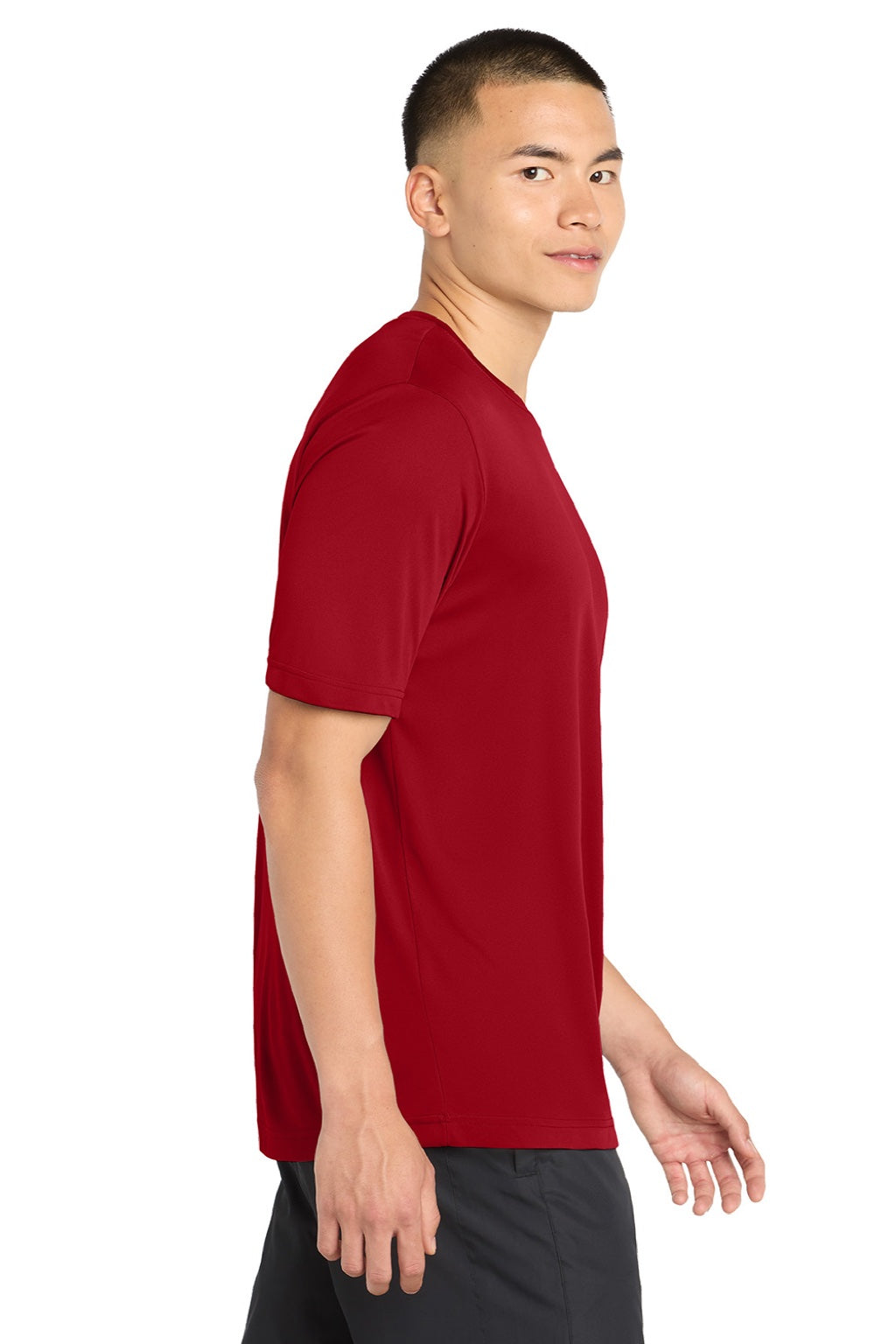 Sport-Tek Mens Competitor Moisture Wicking Short Sleeve Crewneck T-Shirt - True Red