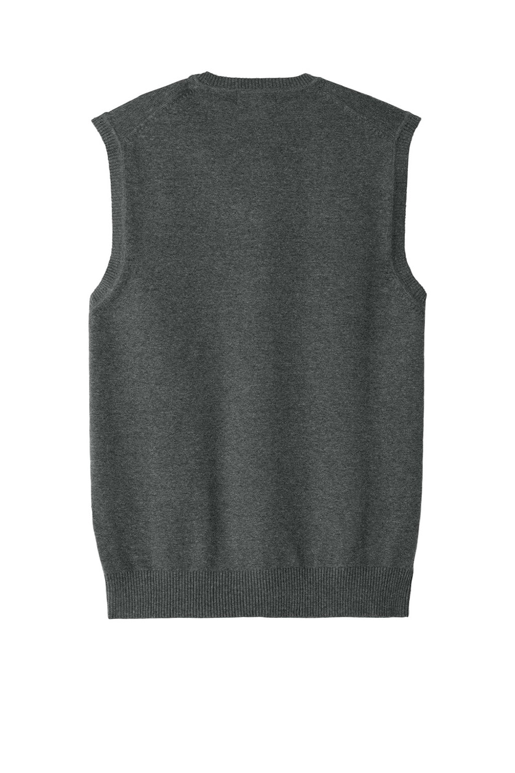 Mens Easy Care V-Neck Sweater Vest - Heather Charcoal Grey