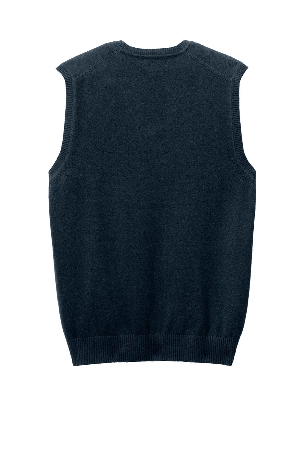 Mens Easy Care V-Neck Sweater Vest - River Navy Blue