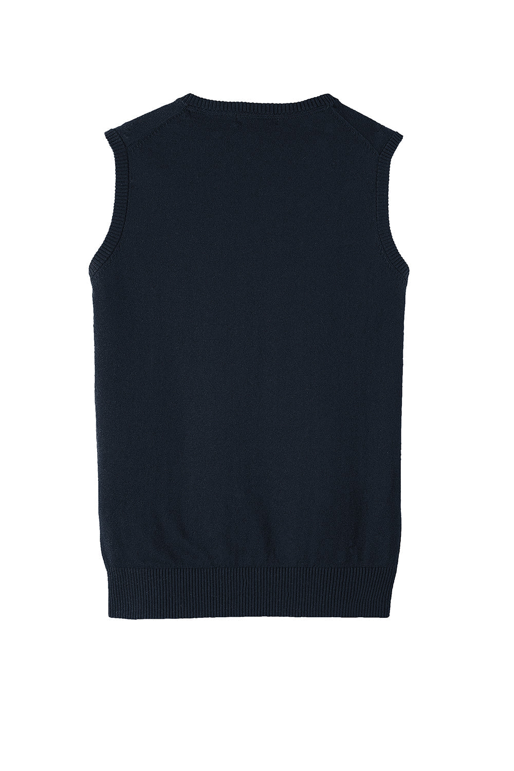 Mens V-Neck Sweater Vest - Navy Blue - Closeout