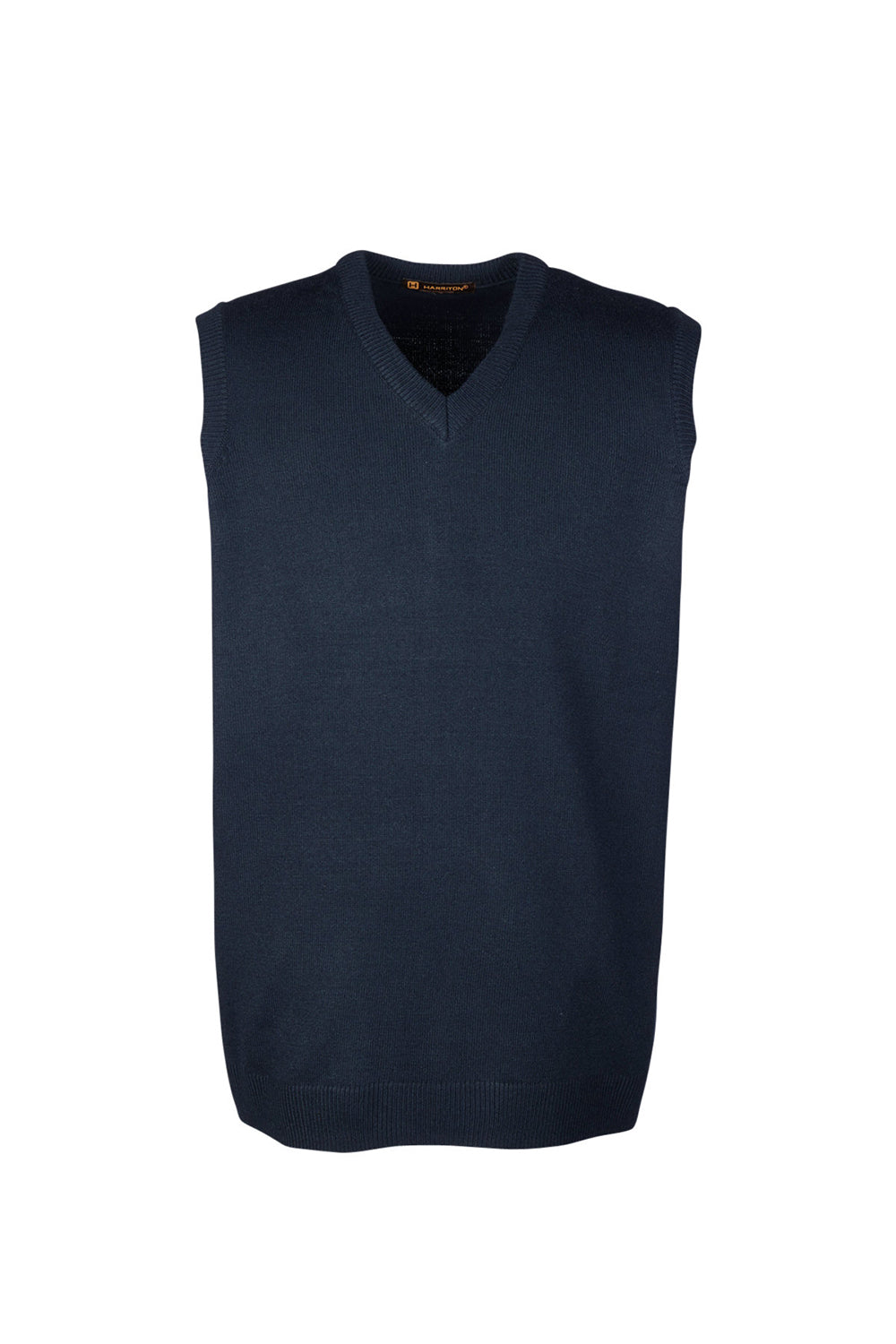 Harriton Mens Pilbloc Pill Resistant V-Neck Sweater Vest - Dark Navy Blue